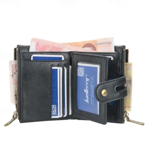 Card Holder Men Wallet Luxury Designer Purses Short Zipper Coin Purse multi-card slot tri-fold wallet Card Holder With Chain