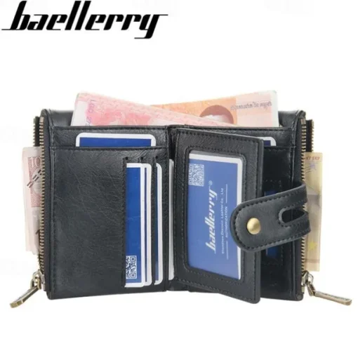 Card Holder Men Wallet Luxury Designer Purses Short Zipper Coin Purse multi-card slot tri-fold wallet Card Holder With Chain