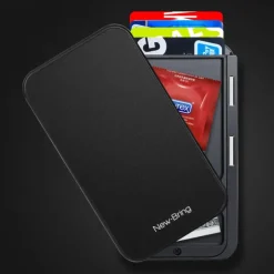 Card Holder Mens Purse Carbon Fiber Minimalist Rfid Wallets for Credit Cards Bank Business ID Card Holder Case Cards Boxs Change Coin Holders Metal Walet