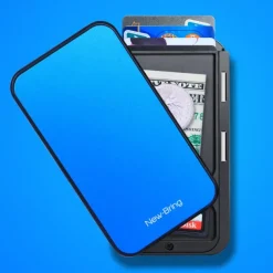 Card Holder Mens Purse Carbon Fiber Minimalist Rfid Wallets for Credit Cards Bank Business ID Card Holder Case Cards Boxs Change Coin Holders Metal Walet