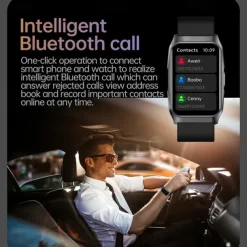 Cardica Men's Smart Watch Blood Glucose Monitor Bluetooth Call Blood Pressure Heart Rate IP68