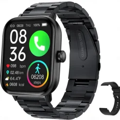 Cardica Smart Watch for Men with Blood Glucose Monitor, Bluetooth Call, Heart Rate & Blood Pressure Tracking, IP67 Waterproof Fitness Tracker