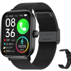 Cardica Smart Watch for Men with Blood Glucose Monitor, Bluetooth Call, Heart Rate & Blood Pressure Tracking, IP67 Waterproof Fitness Tracker