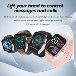 Cardica Smart Watch for Men with Blood Glucose Monitor, Bluetooth Call, Heart Rate & Blood Pressure Tracking, IP67 Waterproof Fitness Tracker