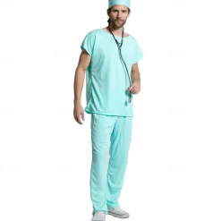 Career Costumes Doctor Halloween Cosplay Costume Outfits Outfits Cosplay Adults' Men's Halloween Masquerade Party Masquerade Easy Halloween Costumes Dress Up