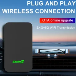 CarlinKit 5.0 CarPlay Android Auto Wireless Adapter Portable Dongle for OEM Car Radio with Wired CarPlay/Android Auto 2023 Newest CPC200-2AIR Available for Android Phones and iPhones