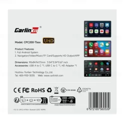 Carlinkit UHD Wireless CarPlay Android Auto Box CarPlay Al Box Android 13 Smart TV Streaming Box SDM660 UHD HDMI-Compatible Output