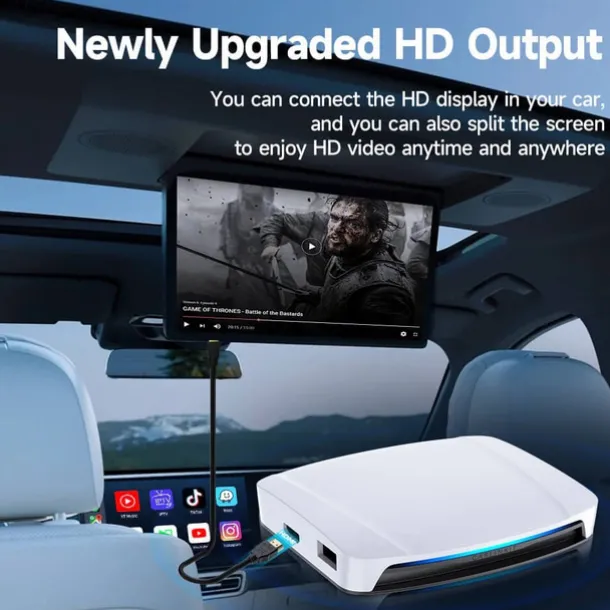 Carlinkit UHD Wireless CarPlay Android Auto Box CarPlay Al Box Android 13 Smart TV Streaming Box SDM660 UHD HDMI-Compatible Output