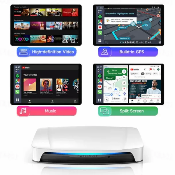 Carlinkit UHD Wireless CarPlay Android Auto Box CarPlay Al Box Android 13 Smart TV Streaming Box SDM660 UHD HDMI-Compatible Output