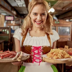 Carnival Oktoberfest Beer Dress Dirndl Trachtenkleider Maid German Munich Wiesn Women's Traditional Style Cloth Dress Apron