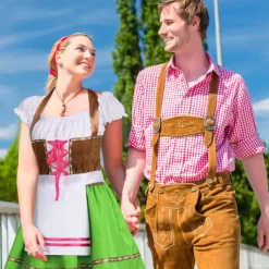 Carnival Oktoberfest Beer Dress Dirndl Trachtenkleider Maid German Munich Wiesn Women's Traditional Style Cloth Dress Apron
