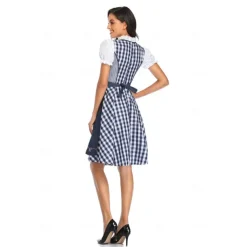 Carnival Oktoberfest Beer Outfits Petticoat Hoop Skirt Tutu Maid German Munich Wiesn Women's Traditional Style Cloth Blouse Dress Apron