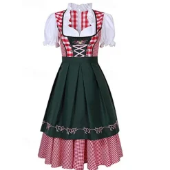 Carnival Oktoberfest Beer Outfits Petticoat Hoop Skirt Tutu Maid German Munich Wiesn Women's Traditional Style Cloth Blouse Dress Apron