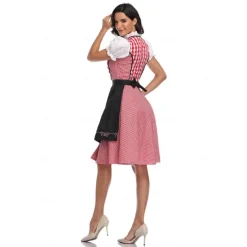 Carnival Oktoberfest Beer Outfits Petticoat Hoop Skirt Tutu Maid German Munich Wiesn Women's Traditional Style Cloth Blouse Dress Apron