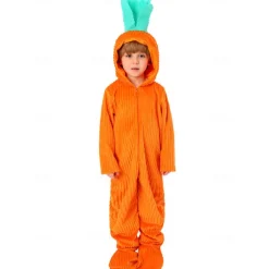 carrot Halloween Cosplay Costume Outfits Carnival Costume Cosplay Kid's Boys' Girls' Carnival Masquerade Easter Party Masquerade Easy Halloween Costumes Dress Up