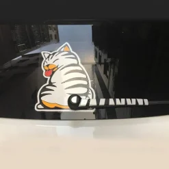 Cartoon Cat Moving Tail Paws Sticker Window Reflective Sheeting Car Decal Rear Wiper Funny Outside Styling Windshield Auto Vehicle Decoration