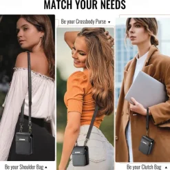 CaseMe Luxury Universal Case for Samsung Z Flip 6 5 MOTO Flip Hot Selling Shoulder Wristrap Magnetic Leather Universal Phone Bag