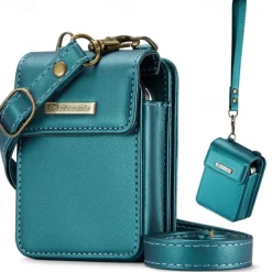 CaseMe Luxury Universal Case for Samsung Z Flip 6 5 MOTO Flip Hot Selling Shoulder Wristrap Magnetic Leather Universal Phone Bag