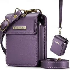 CaseMe Luxury Universal Case for Samsung Z Flip 6 5 MOTO Flip Hot Selling Shoulder Wristrap Magnetic Leather Universal Phone Bag