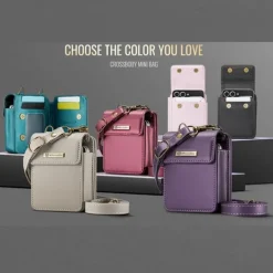 CaseMe Luxury Universal Case for Samsung Z Flip 6 5 MOTO Flip Hot Selling Shoulder Wristrap Magnetic Leather Universal Phone Bag