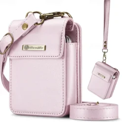 CaseMe Luxury Universal Case for Samsung Z Flip 6 5 MOTO Flip Hot Selling Shoulder Wristrap Magnetic Leather Universal Phone Bag