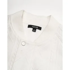 Casual Crew Neck Textured Raglan Sleeve Bomber Jacket