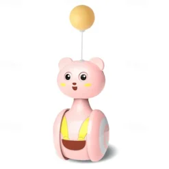 Cat Interactive Feather Toys Pet Bumbler Funny Toy Interactive Cats Toys Cat Rolling Teaser Feather Wand Toys Rotating Ball