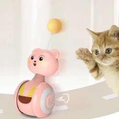 Cat Interactive Feather Toys Pet Bumbler Funny Toy Interactive Cats Toys Cat Rolling Teaser Feather Wand Toys Rotating Ball