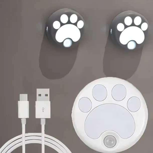 Cat LED Night Light USB Rechargeable with Motion Sensor, Dimmable Desk Lamp for Bedroom, Bedside, Kitchen, Closet and Stairs 1pc