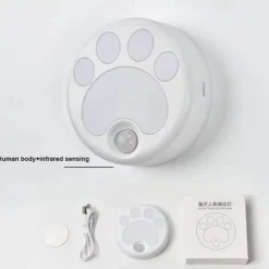 Cat LED Night Light USB Rechargeable with Motion Sensor, Dimmable Desk Lamp for Bedroom, Bedside, Kitchen, Closet and Stairs 1pc