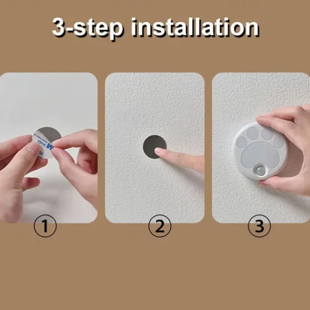 Cat LED Night Light USB Rechargeable with Motion Sensor, Dimmable Desk Lamp for Bedroom, Bedside, Kitchen, Closet and Stairs 1pc