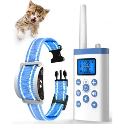 Cat Training Collar Cat Shock Collar with Remote Training Cat Stop Meowing Remote Control/Automatic Anti-Meow for Cats Safe and Effective