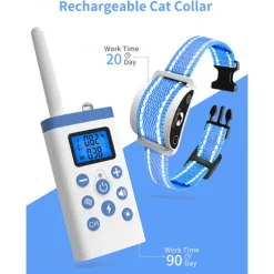 Cat Training Collar Cat Shock Collar with Remote Training Cat Stop Meowing Remote Control/Automatic Anti-Meow for Cats Safe and Effective