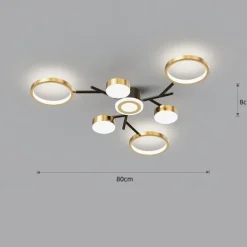 Ceiling Chandelier 6/8/12 Heads Mid Century Pendant Lighting, Ceiling Light Fixture Semi Flush Mount, Pendant Light Fixture for Living Room Kitchen Bedroom 110-240V