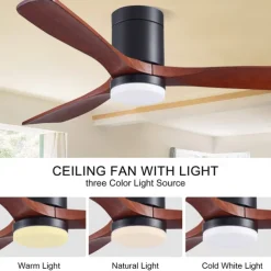 Ceiling Fan with Light Circle Design App & Remote Control Crystal 108cm Dimmable 6 Wind Speeds Modern Ceiling Fan for Bedroom, Living Room, Small Room 110-240V