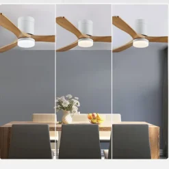 Ceiling Fan with Light Circle Design App & Remote Control Crystal 108cm Dimmable 6 Wind Speeds Modern Ceiling Fan for Bedroom, Living Room, Small Room 110-240V