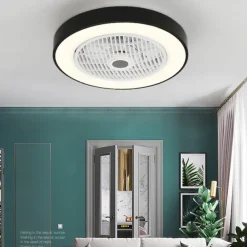 Ceiling Fan with Light 50cm 19.66in 30W*2 Macarone Safe Stepless Dimming Ceiling Fan Light Including Remote Control APP Control for Timed Six Speed Embedded Ceiling Fan with Light AC110V AC220V