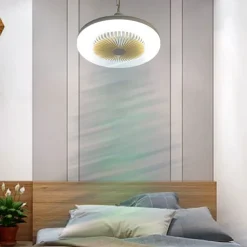 Ceiling Fan with Light Remote Control CABLE E26 SOCKET INCLUDE 10 Inch Enclosed Ceiling Fan Dimmable 3 Light Color, 3 Speed LED Low Profile Flush Mount Ceiling Fan for Kitchen