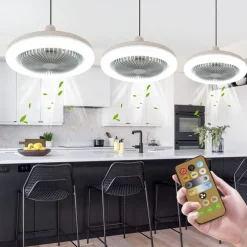 Ceiling Fan with Light Remote Control CABLE E26 SOCKET INCLUDE 10 Inch Enclosed Ceiling Fan Dimmable 3 Light Color, 3 Speed LED Low Profile Flush Mount Ceiling Fan for Kitchen