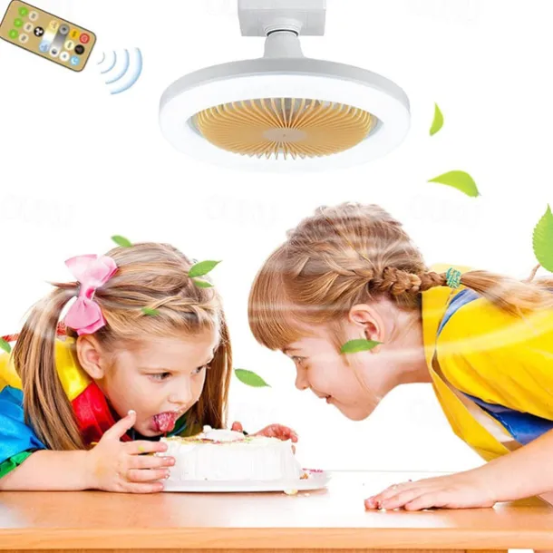 Ceiling Fan with Light Remote Control CABLE E26 SOCKET INCLUDE 10 Inch Enclosed Ceiling Fan Dimmable 3 Light Color, 3 Speed LED Low Profile Flush Mount Ceiling Fan for Kitchen