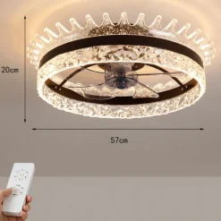Ceiling Fan with Light Ring Circle Design 22