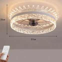 Ceiling Fan with Light Ring Circle Design 22
