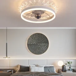 Ceiling Fan with Light Ring Circle Design 22
