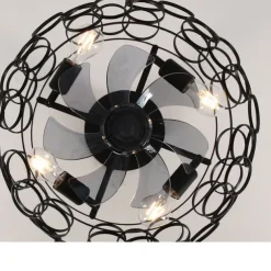 Ceiling Fan with Lights and Remote, 19.5