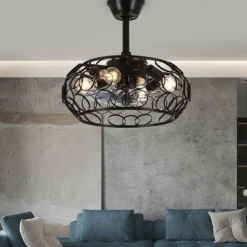 Ceiling Fan with Lights and Remote, 19.5