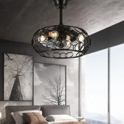 Ceiling Fan with Lights and Remote, 19.5