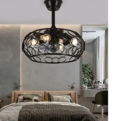 Ceiling Fan with Lights and Remote, 19.5