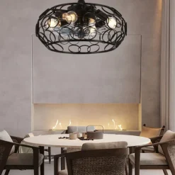 Ceiling Fan with Lights and Remote, 19.5