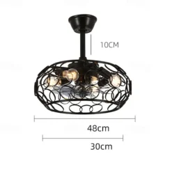 Ceiling Fan with Lights and Remote, 19.5