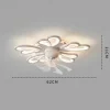 Ceiling Fan with Lights 65cm Dimmable LED 3 Color 6 Speeds Timing Reversible Blades with Remote Control, Household Fan Chandelier, indoor Low Profile Flush Mount Ceiling Fan